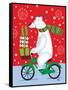 Polar Bear & Bicicle-Teresa Woo-Framed Stretched Canvas