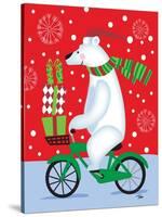 Polar Bear & Bicicle-Teresa Woo-Stretched Canvas