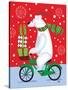 Polar Bear & Bicicle-Teresa Woo-Stretched Canvas