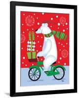 Polar Bear & Bicicle-Teresa Woo-Framed Art Print