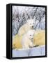 Polar Bear Cubs on Mother-null-Framed Stretched Canvas