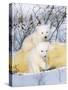 Polar Bear Cubs on Mother-null-Stretched Canvas