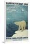 Polar Bear, Fjord Cruise Travel Poster-Found Image Press-Framed Giclee Print