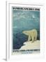 Polar Bear, Fjord Cruise Travel Poster-Found Image Press-Framed Giclee Print