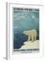 Polar Bear, Fjord Cruise Travel Poster-Found Image Press-Framed Giclee Print