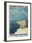 Polar Bear, Fjord Cruise Travel Poster-Found Image Press-Framed Giclee Print