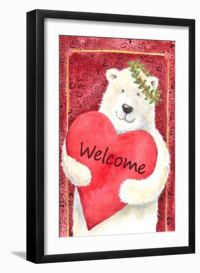 Polar Bear Heart Welcome-Melinda Hipsher-Framed Giclee Print