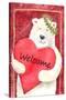 Polar Bear Heart Welcome-Melinda Hipsher-Stretched Canvas