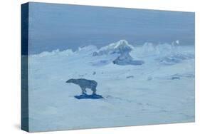 Polar Bear Hunting in the Moonlight, 1899-Alexander Borisov-Stretched Canvas