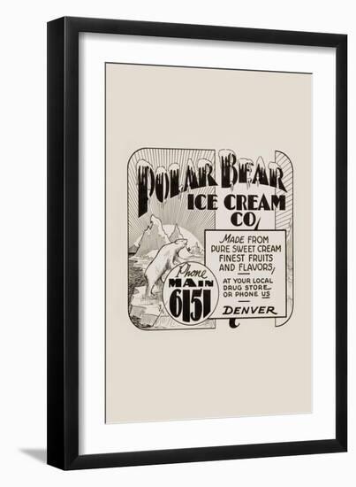 Polar Bear Ice Cream Company-null-Framed Art Print