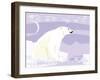 Polar Bear in a Decorative Illustration-Artistan-Framed Art Print