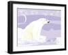 Polar Bear in a Decorative Illustration-Artistan-Framed Art Print