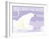 Polar Bear in a Decorative Illustration-Artistan-Framed Art Print