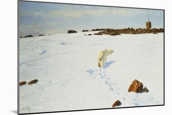 Polar Bear in an Arctic Landscape, 1899-Richard Friese-Mounted Giclee Print