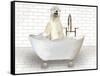 Polar Bear In Bathtub-Matthew Piotrowicz-Framed Stretched Canvas