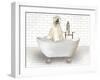 Polar Bear In Bathtub-Matthew Piotrowicz-Framed Art Print