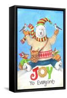 Polar Bear Joy to Everyone-Melinda Hipsher-Framed Stretched Canvas