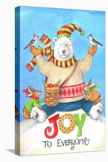 Polar Bear Joy to Everyone-Melinda Hipsher-Stretched Canvas