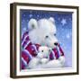 Polar Bear Mom and Cub-MAKIKO-Framed Giclee Print