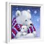 Polar Bear Mom and Cub-MAKIKO-Framed Giclee Print