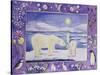 Polar Bear (Month of January from a Calendar)-Vivika Alexander-Stretched Canvas