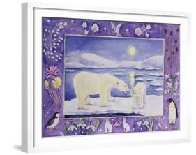 Polar Bear (Month of January from a Calendar)-Vivika Alexander-Framed Giclee Print