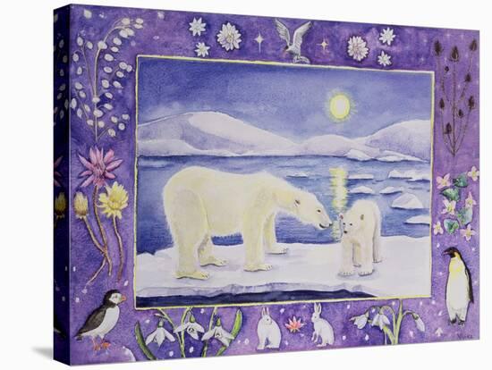 Polar Bear (Month of January from a Calendar)-Vivika Alexander-Stretched Canvas