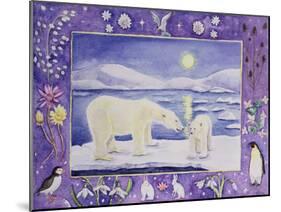 Polar Bear (Month of January from a Calendar)-Vivika Alexander-Mounted Giclee Print