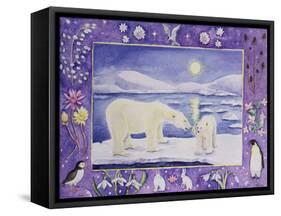 Polar Bear (Month of January from a Calendar)-Vivika Alexander-Framed Stretched Canvas