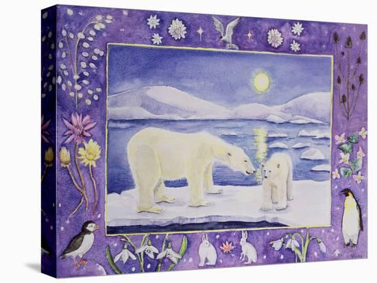 Polar Bear (Month of January from a Calendar)-Vivika Alexander-Stretched Canvas