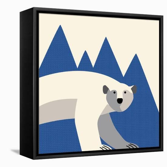 polar bear mountain-null-Framed Stretched Canvas