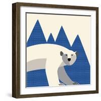 polar bear mountain-null-Framed Giclee Print