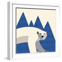 polar bear mountain-null-Framed Giclee Print