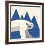 polar bear mountain-null-Framed Giclee Print