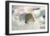 Polar Bear on Floating Ice, Davis Strait, Labrador See, Labrador, Canada, North America-Gabrielle and Michel Therin-Weise-Framed Photographic Print