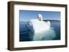 Polar Bear on Iceberg, Hudson Bay, Nunavut, Canada-Paul Souders-Framed Photographic Print