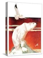 "Polar Bear on Iceberg,"January 14, 1933-Jack Murray-Stretched Canvas