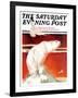 "Polar Bear on Iceberg," Saturday Evening Post Cover, January 14, 1933-Jack Murray-Framed Giclee Print