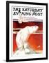 "Polar Bear on Iceberg," Saturday Evening Post Cover, January 14, 1933-Jack Murray-Framed Giclee Print