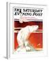 "Polar Bear on Iceberg," Saturday Evening Post Cover, January 14, 1933-Jack Murray-Framed Giclee Print