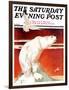 "Polar Bear on Iceberg," Saturday Evening Post Cover, January 14, 1933-Jack Murray-Framed Giclee Print