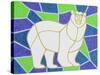 Polar Bear on Stained Glass-Pat Scott-Stretched Canvas
