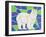 Polar Bear on Stained Glass-Pat Scott-Framed Giclee Print