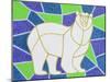 Polar Bear on Stained Glass-Pat Scott-Mounted Giclee Print