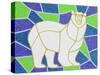 Polar Bear on Stained Glass-Pat Scott-Stretched Canvas