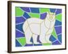 Polar Bear on Stained Glass-Pat Scott-Framed Giclee Print