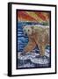 Polar Bear - Paper Mosaic-Lantern Press-Framed Art Print