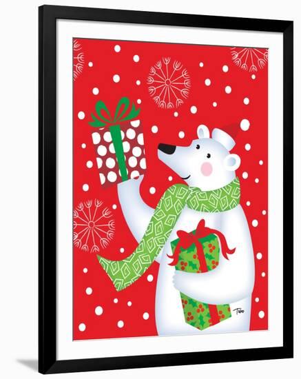 Polar Bear & Presents-Teresa Woo-Framed Art Print