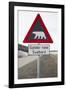 Polar Bear Road Sign-null-Framed Photographic Print