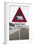 Polar Bear Road Sign-null-Framed Photographic Print